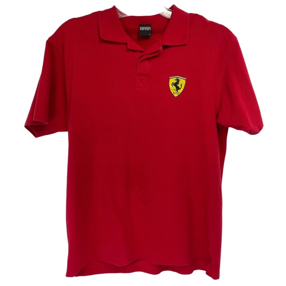 Ferrari  Mens Sz XL Embroidered Logo Polo Shirt (S39)